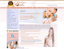 Tablet Screenshot of embryosalive.com